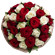 bouquet of red and white roses. China
