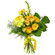 Yellow bouquet of roses and chrysanthemum. China